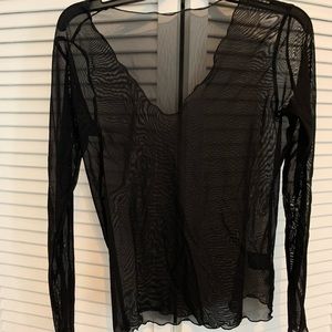Disturbia black mesh long sleeve